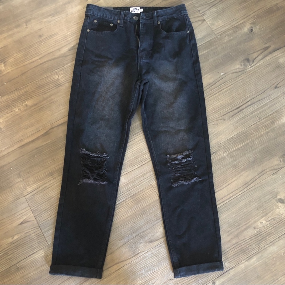NEW Black Ripped Boyfriend Jeans